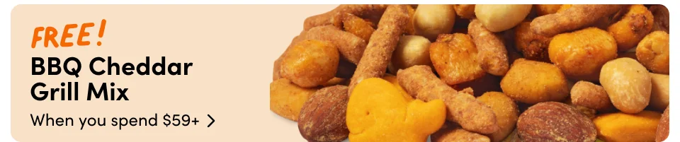 FREE! BBQ Cheddar Grill Mix When you spend $59+