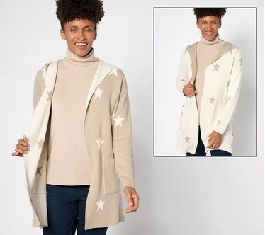 Belle by Kim Gravel Reversibelle Star Power Cardigan