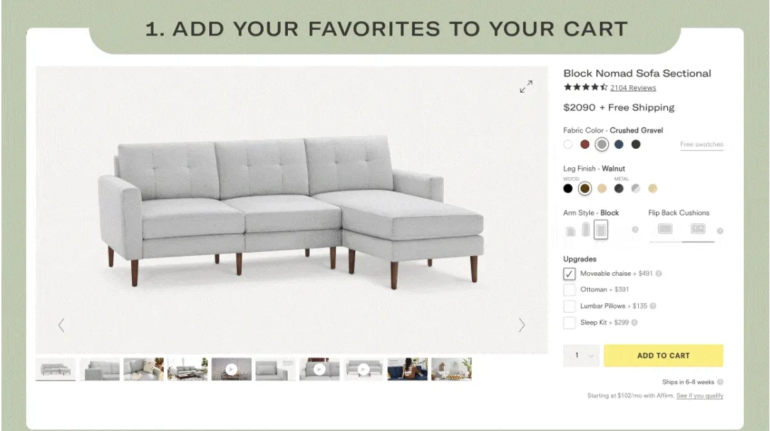Win your cart sweepstakes