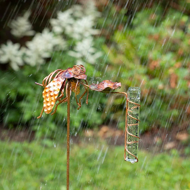Bee Rain Gauge with Bee Drinking Cup