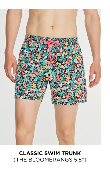 Classic Swim Trunk: The Bloomerangs 5.5"