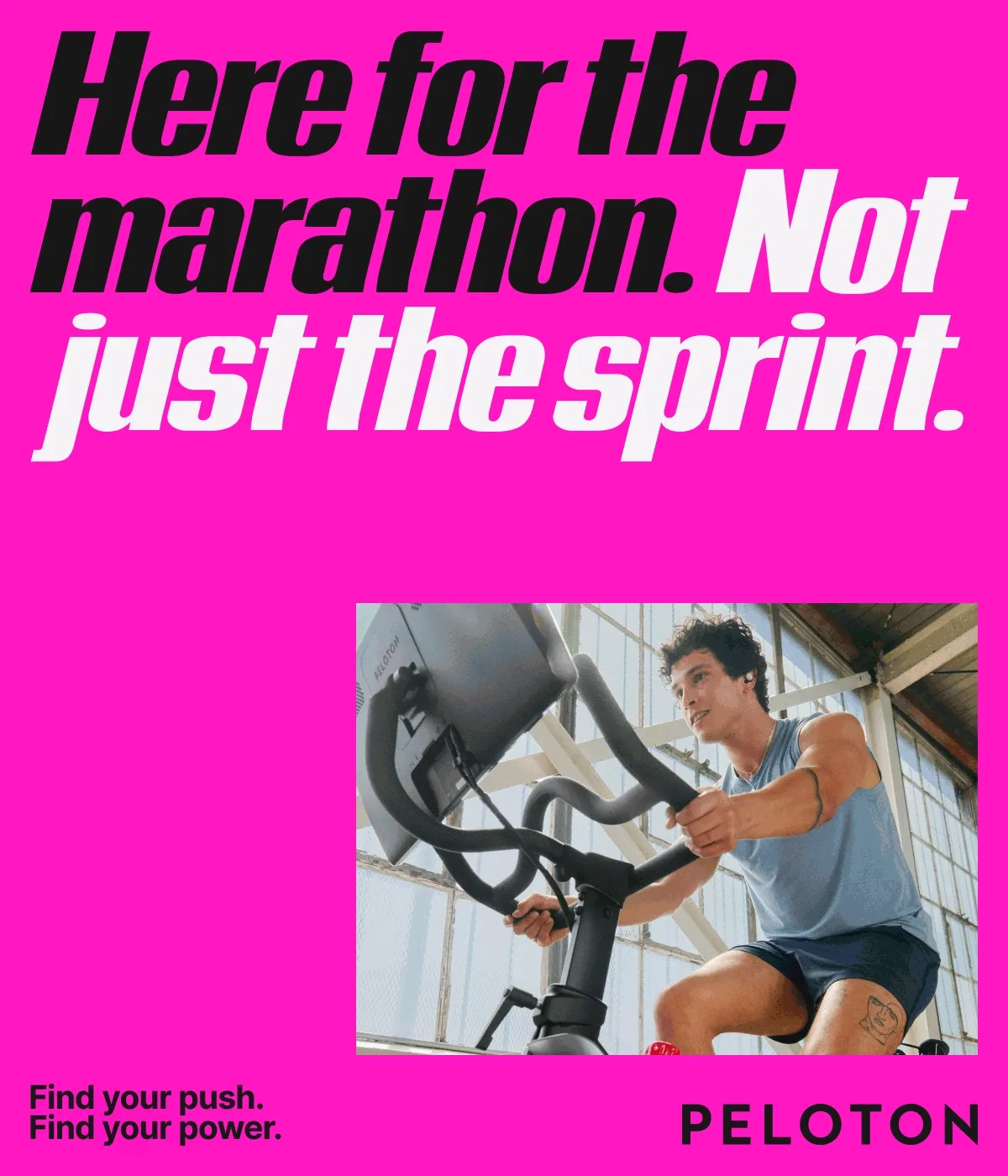 Here for the marathon. Not just the sprint.