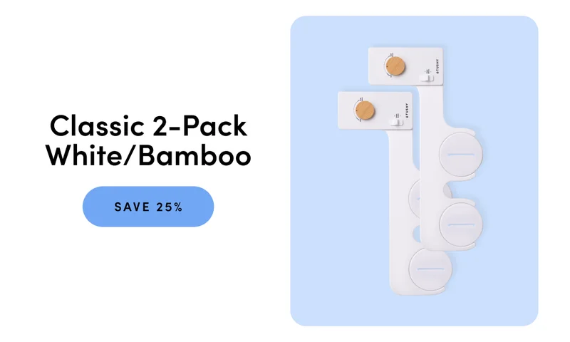 SAVE 25% ON CLASSIC 2-PACK WHITE/BAMBOO