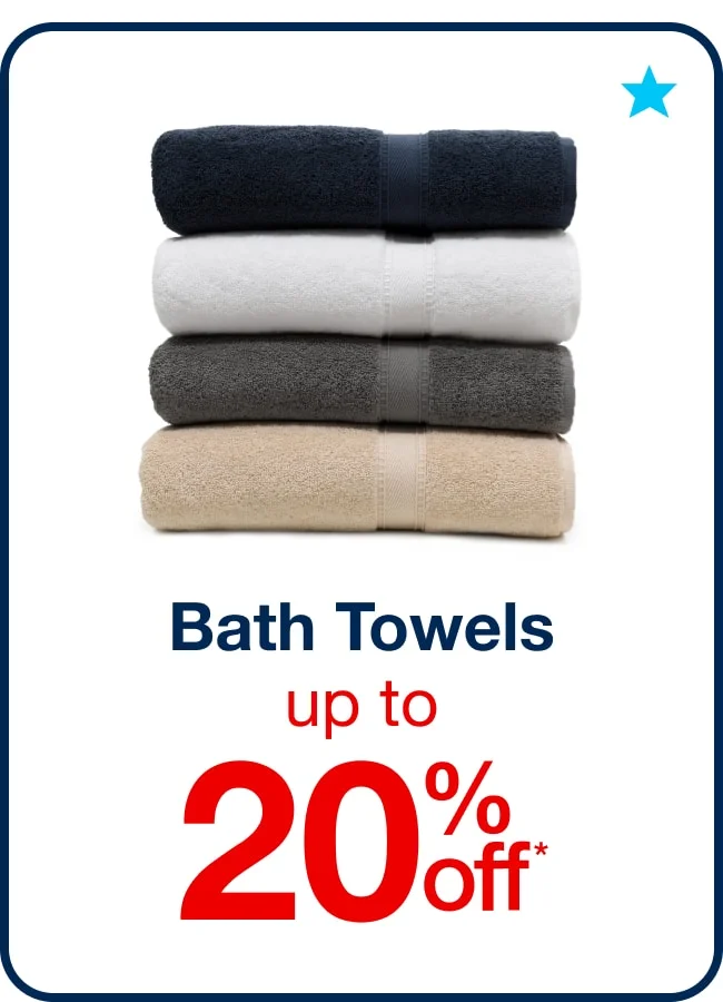 Up to 20% Off Bath Towels