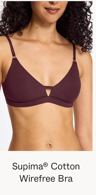Supima®&nbsp;Cotton Wirefree Bra Fig