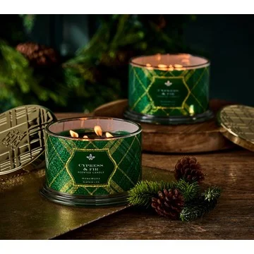 HomeWorx by Slatkin + Co. Set of (2) 18oz Cypress & Fir Candles