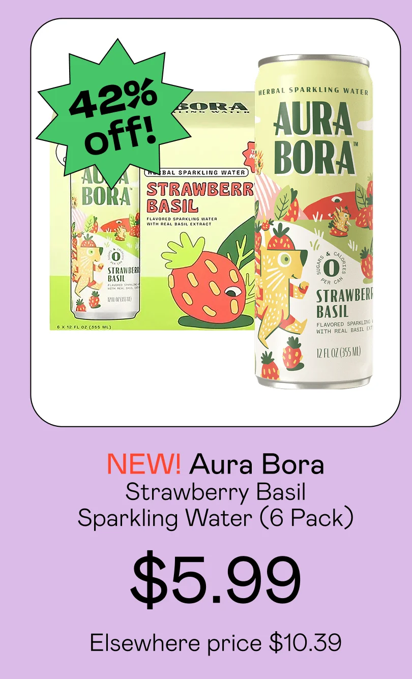 Strawberry Basil Sparkling Water (6 Pack)