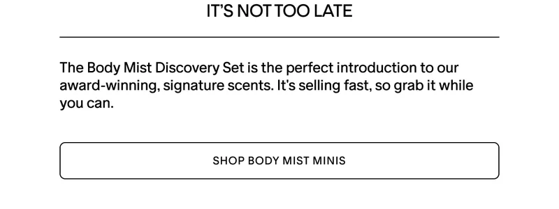 SHOP THE NEW BODY MIST DISCOVERY SET