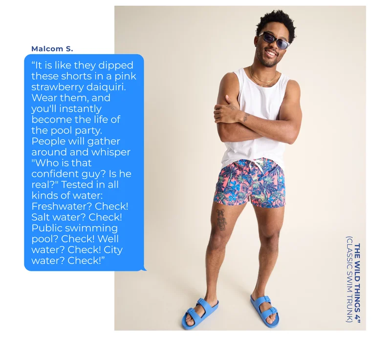 Classic Swim Trunk: The Wild Things 4"