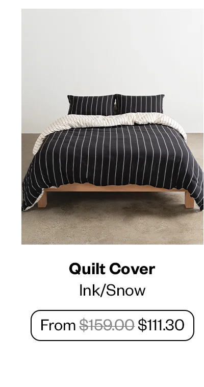 Quilt Cover - Ink/Snow