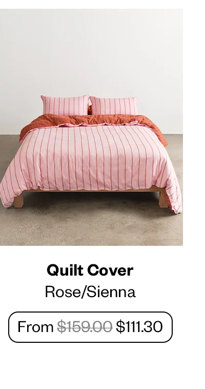 Quilt Cover - Rose/Sienna