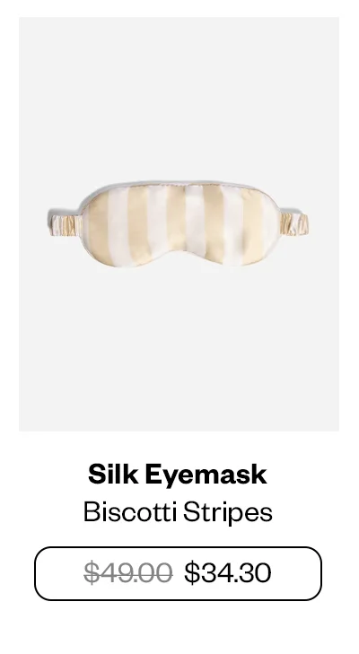 Silk Eyemask - Biscotti Stripes
