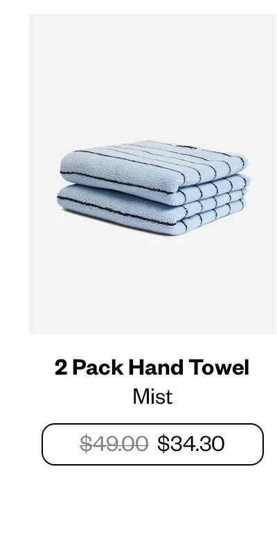 2 Pack Hand Towel - Mist