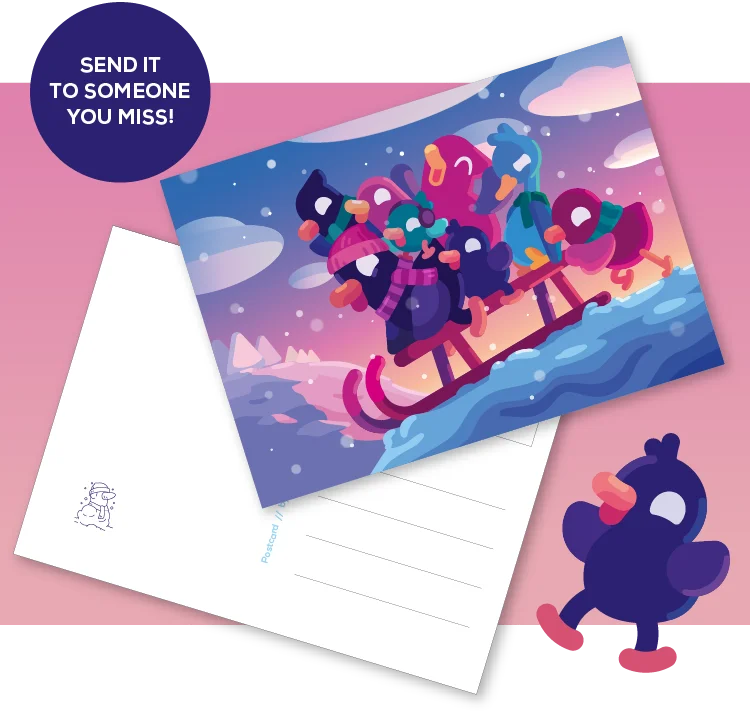 Winter Postcard Printable Postcard