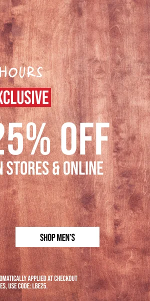 Extra 25% off Shop Men's