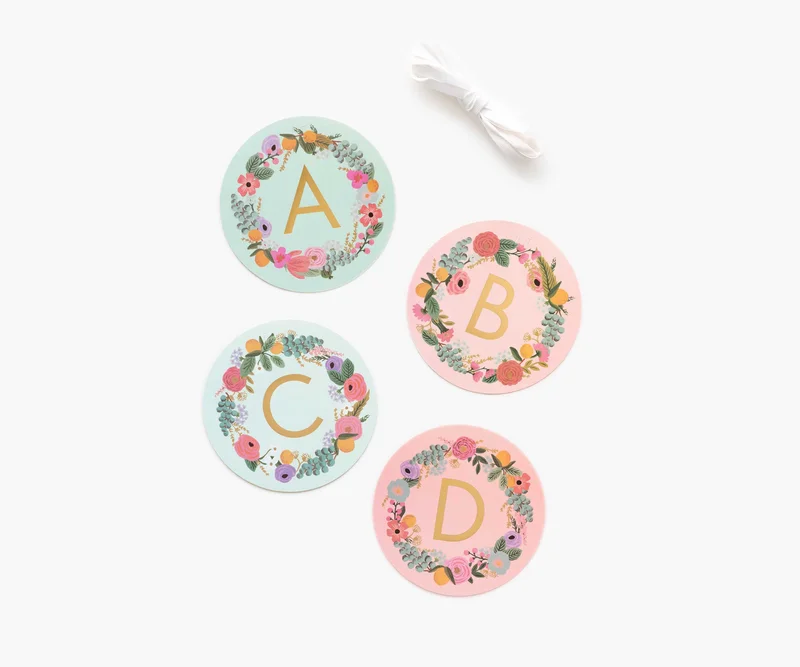 Image of Letter Garland - Garden Party