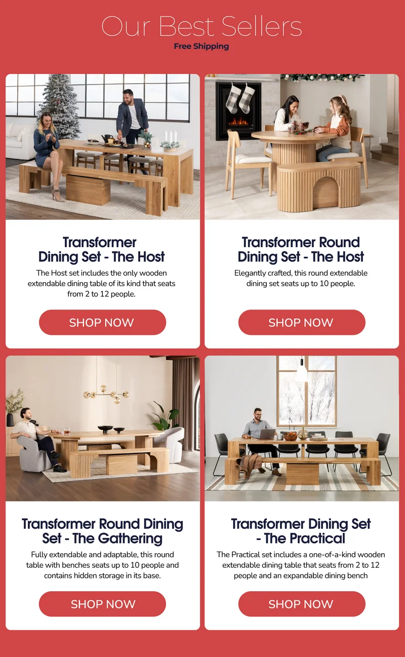 Transformer Table Holiday Sale