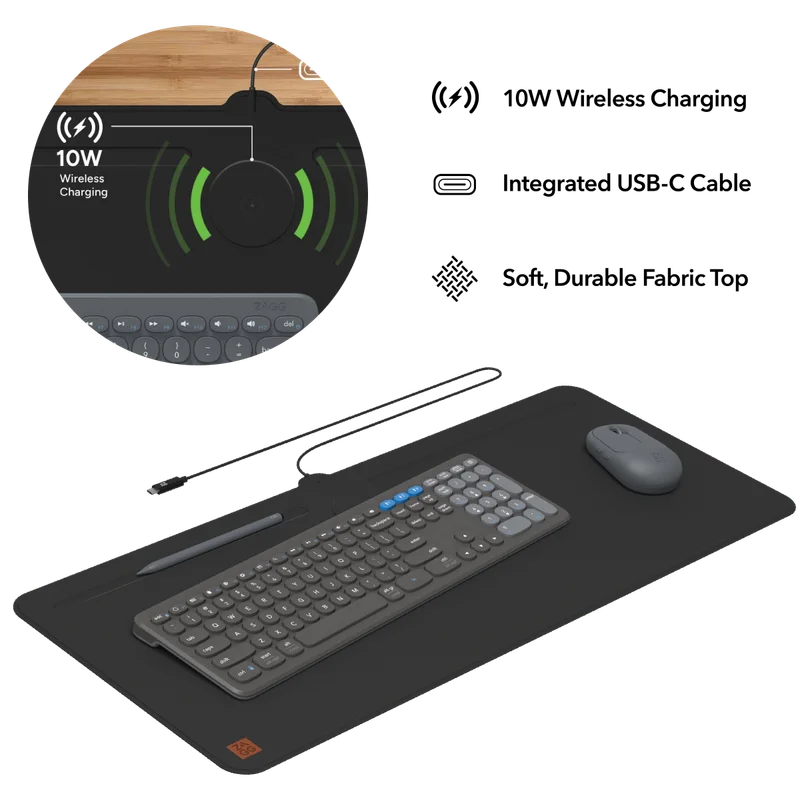 Desk Mat with up to 10W wireless