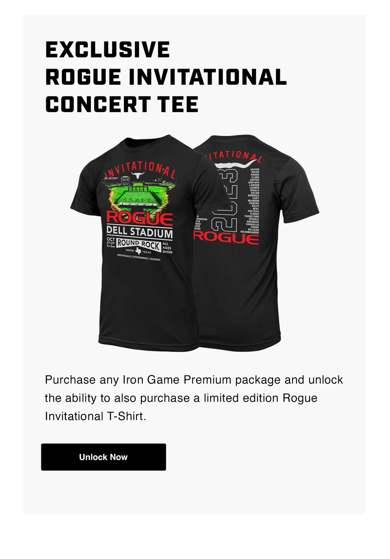 Exclusive Rogue Invitational Concert Tee - Unlock Now