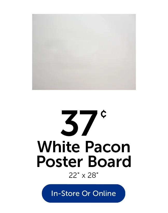 37¢ White Pacon Poster Board
