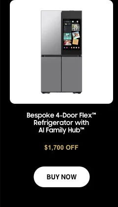$1700 Off - Bespoke 4-Door Flex™ Refrigerator with AI Family Hub™ - BUY NOW