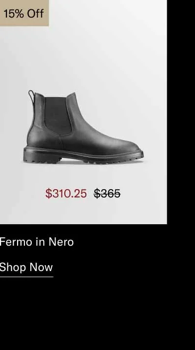 Fermo in Nero 15% off. Shop Now