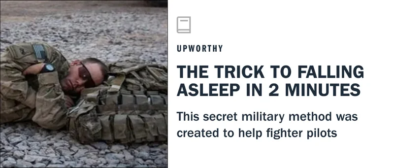secret military sleeping tips