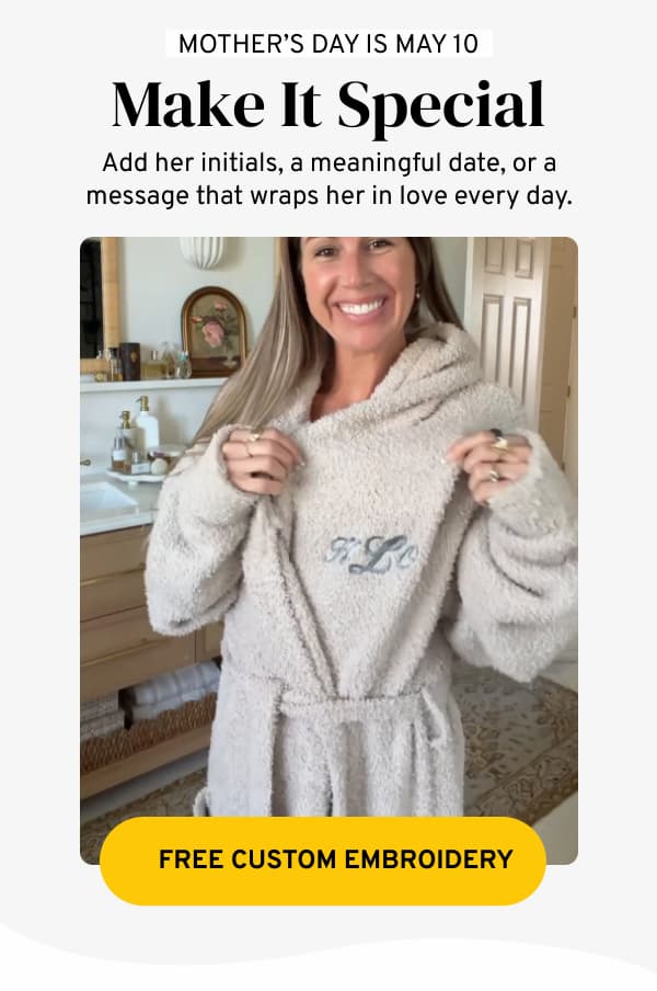 add free custom embroidery to mother's day orders