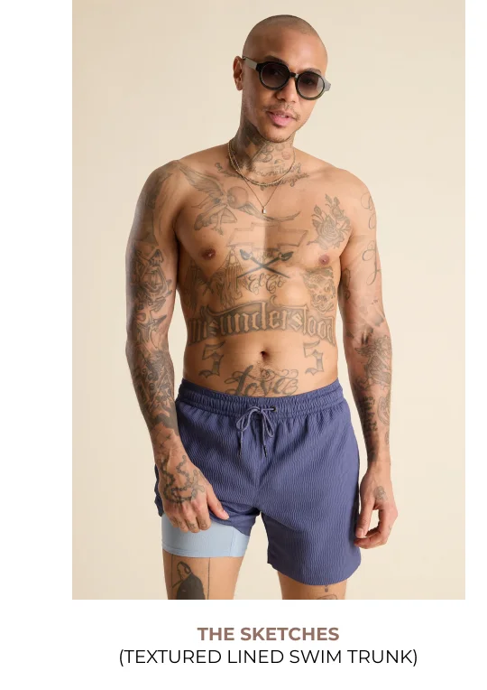 Textured Lined Swim Trunk: The Sketches