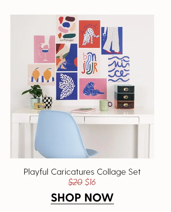 Playful Caricatures - Limited Edition Collage Set