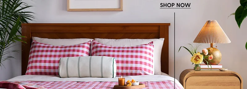 Cozy Gingham in Pink Comforter