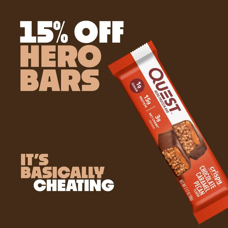 Quest Crispy Chocolate Caramel Pecan Hero Bar