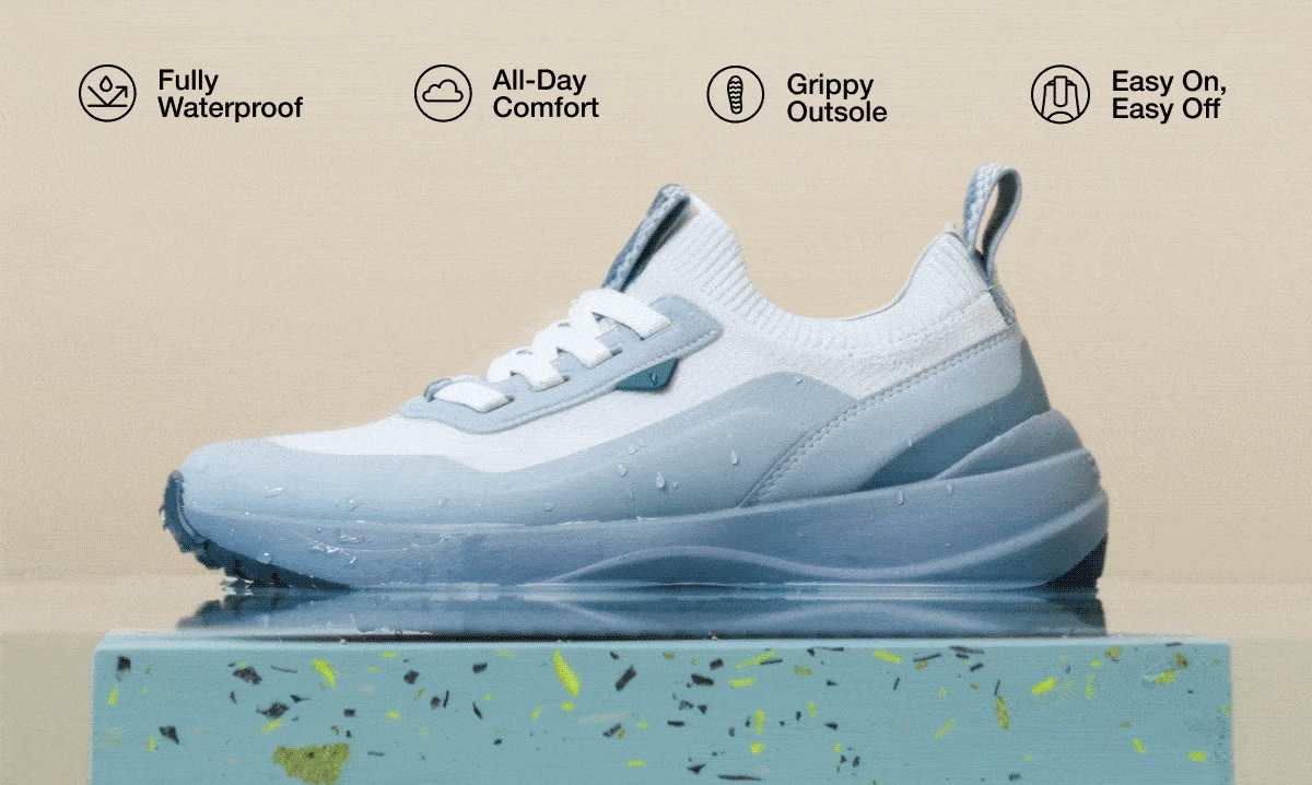 Fully Waterproof, All-Day Comfort, Grippy Outsole, Easy On, Easy Off.