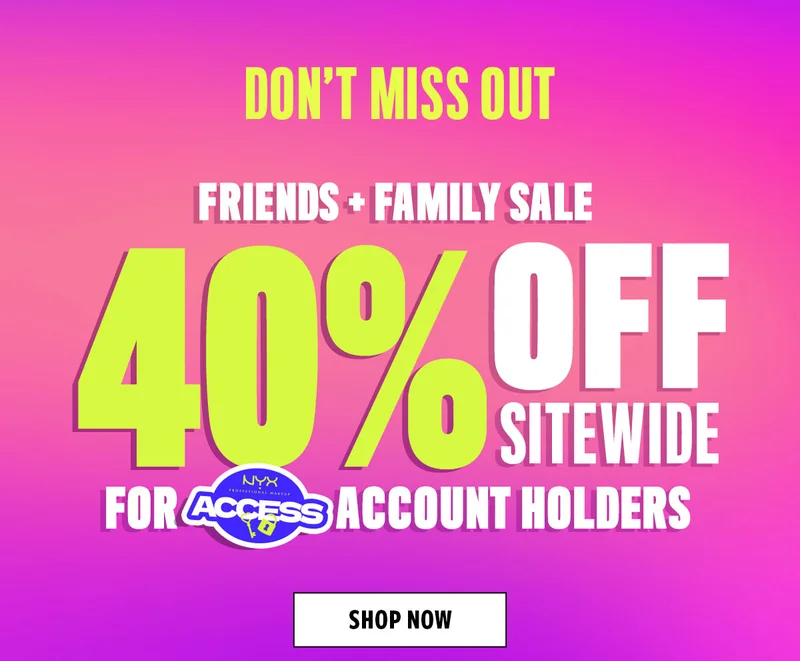 Don't miss out. 40% off sitewide