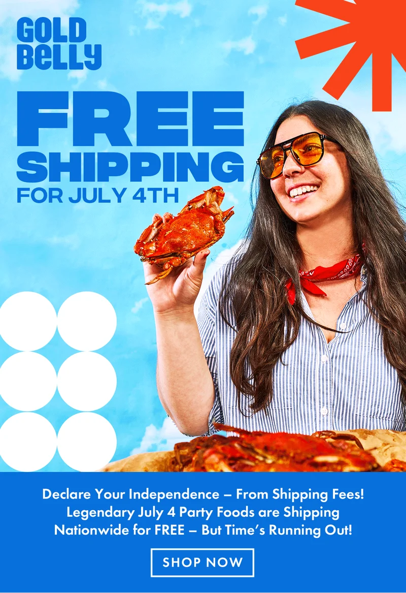 Free Shipping for July 4th!