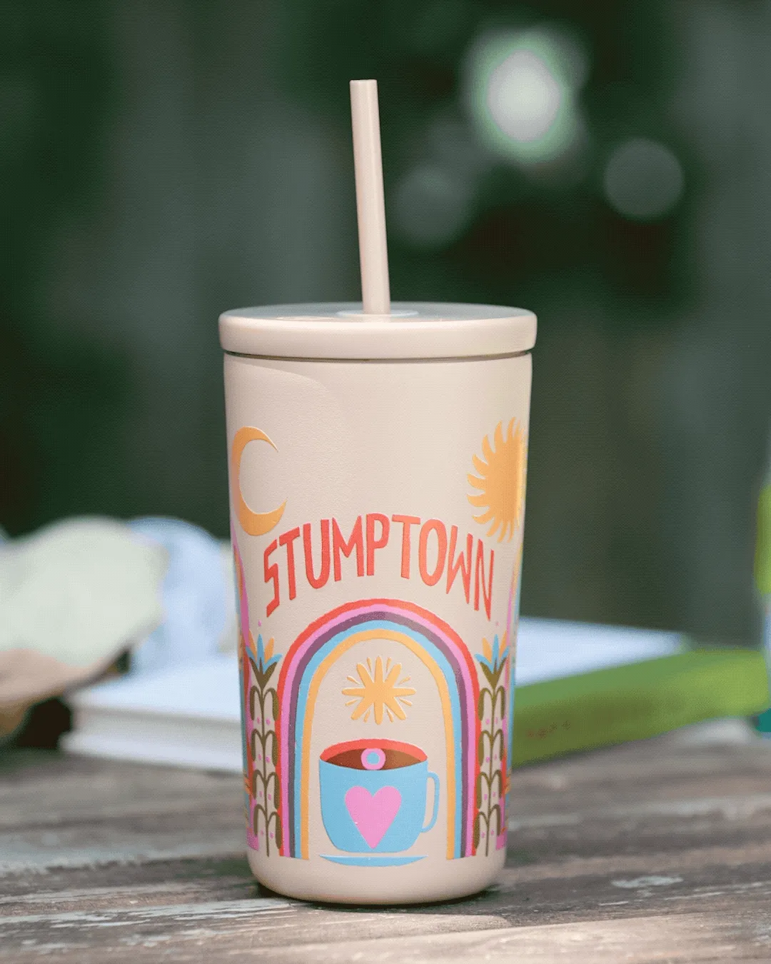 Gif: Rotating Image of Cold Cup with Straw