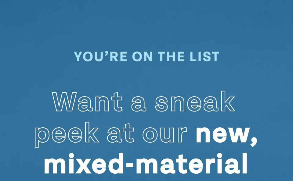 You're on the list You're on the list
