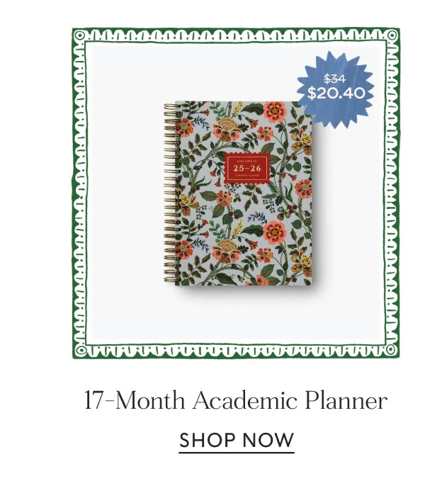 17 Month Academic Planner - Shop Now