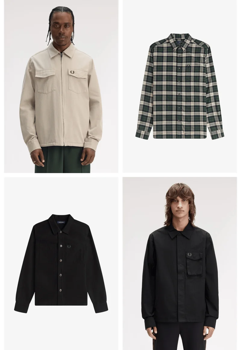 A selection of Fred Perry Shirts and Overshirts