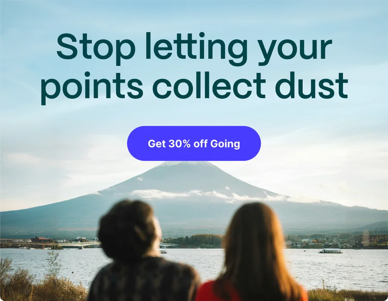 Stop letting your points collect dust. Get 30% off Going