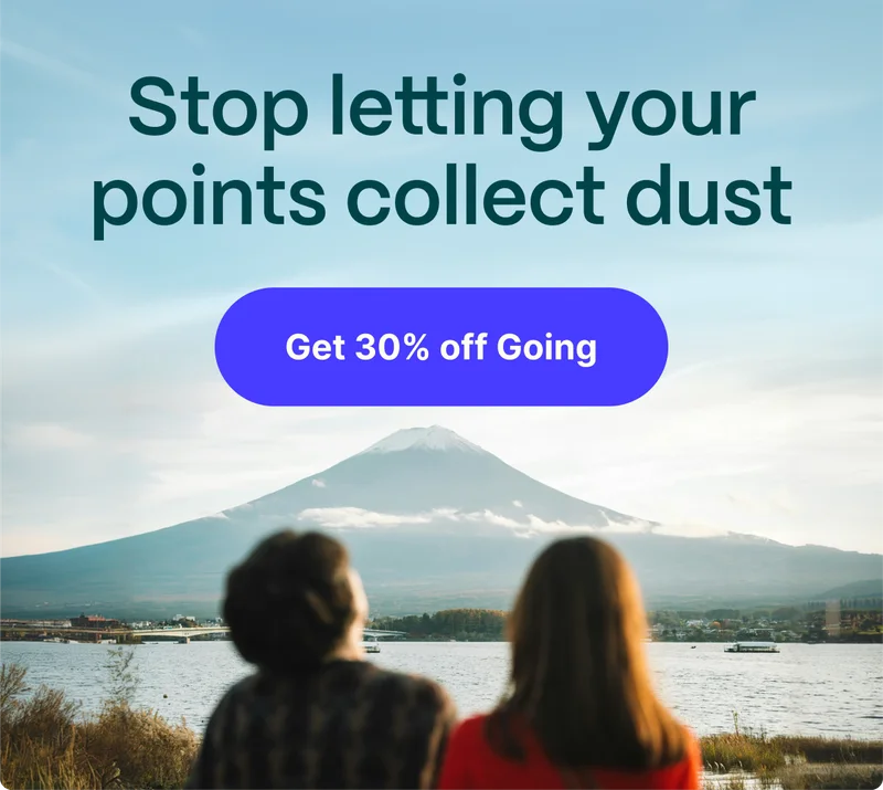 Stop letting your points collect dust. Get 30% off Going