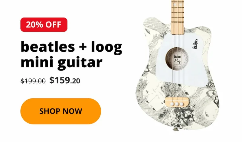 beatles + loog mini guitar - 20%OFF