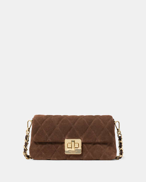 Carey Quilted Suede Mini Crossbody