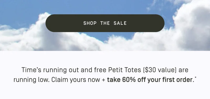 Take 60% off your first order*