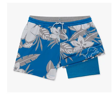 NFL Lined Swim Trunk: The Lions Deep End Zones 5.5"