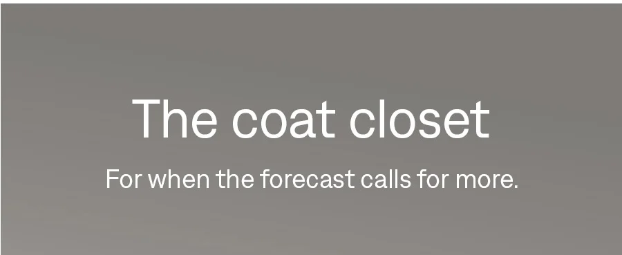 The coat closet