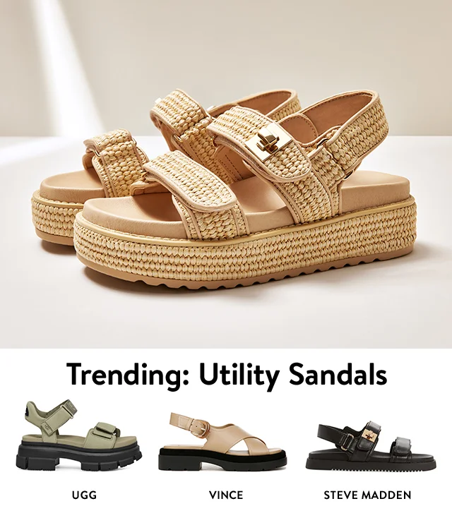 Chunky utility sandals from UGG, Alohas and Steve Madden.