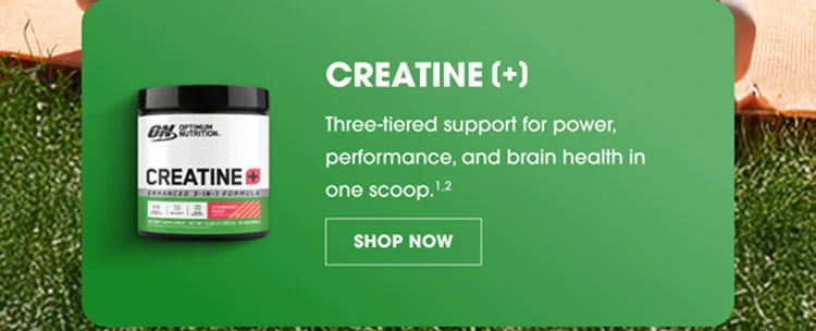 Creatine + β Three-tiered support for power, performance, and brain health in one scoop.