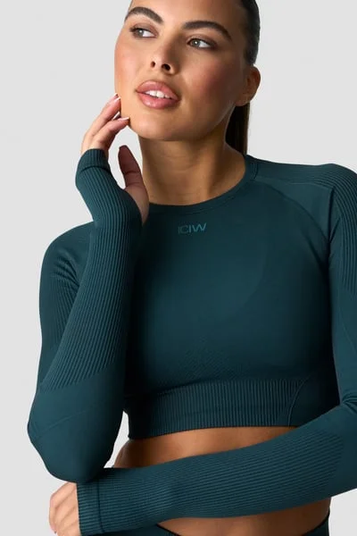 Image of Sculpt Seamless Long Sleeve W Dark Dusty Teal