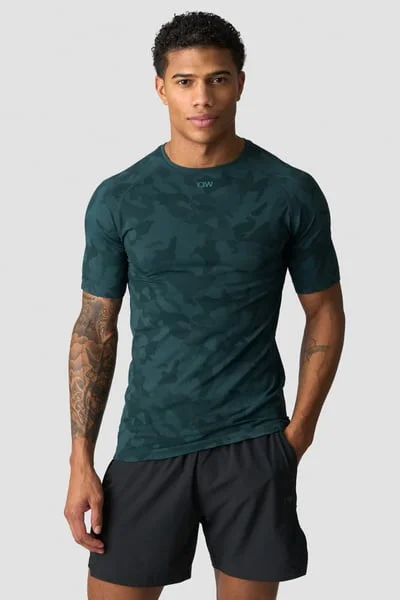 Image of Sculpt Seamless Graphic T-shirt M Dark Dusty Teal
